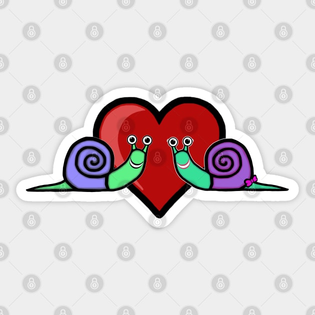 Snail Couple Sticker by BlakCircleGirl